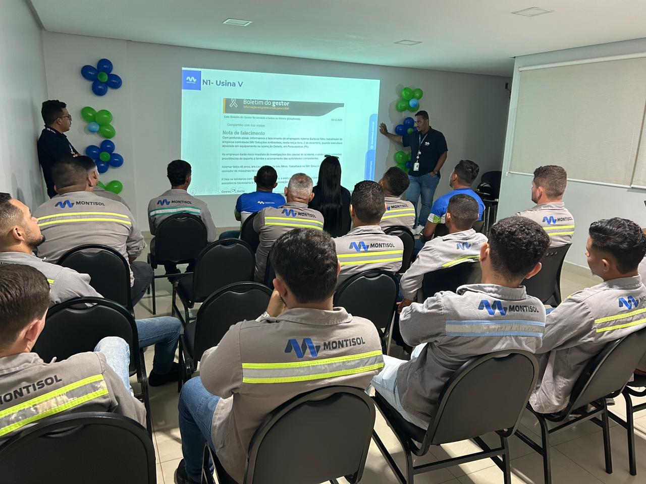 Reunião de Segurança reforça cultura de cuidado, prevenção e reconhecimento na Montisol